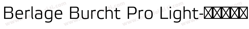 Berlage Burcht Pro Light字体转换